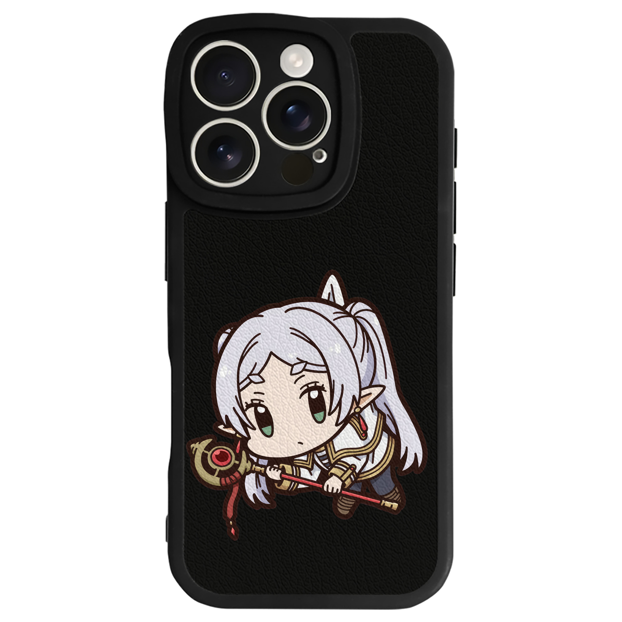（画像用） 葬送のフリーレン Frieren 【iPhone 16シリーズ対応】シリコンスマホケース（レザー調） 材質：シリコン